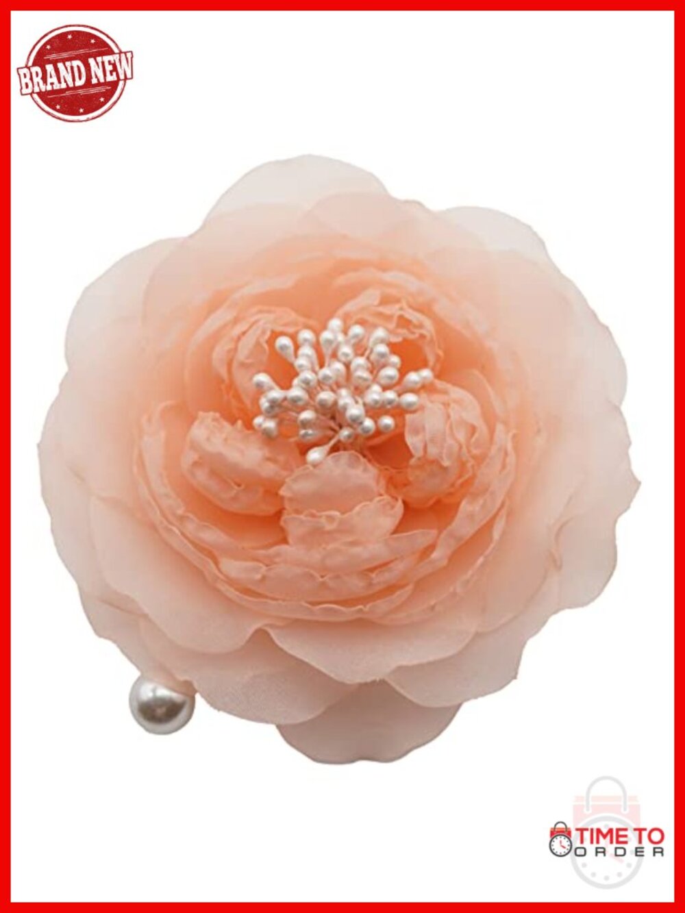 10.5cm Chiffon Juliet Rose Flower Brooch Pin – Handmade Floral Brooch, Gift for